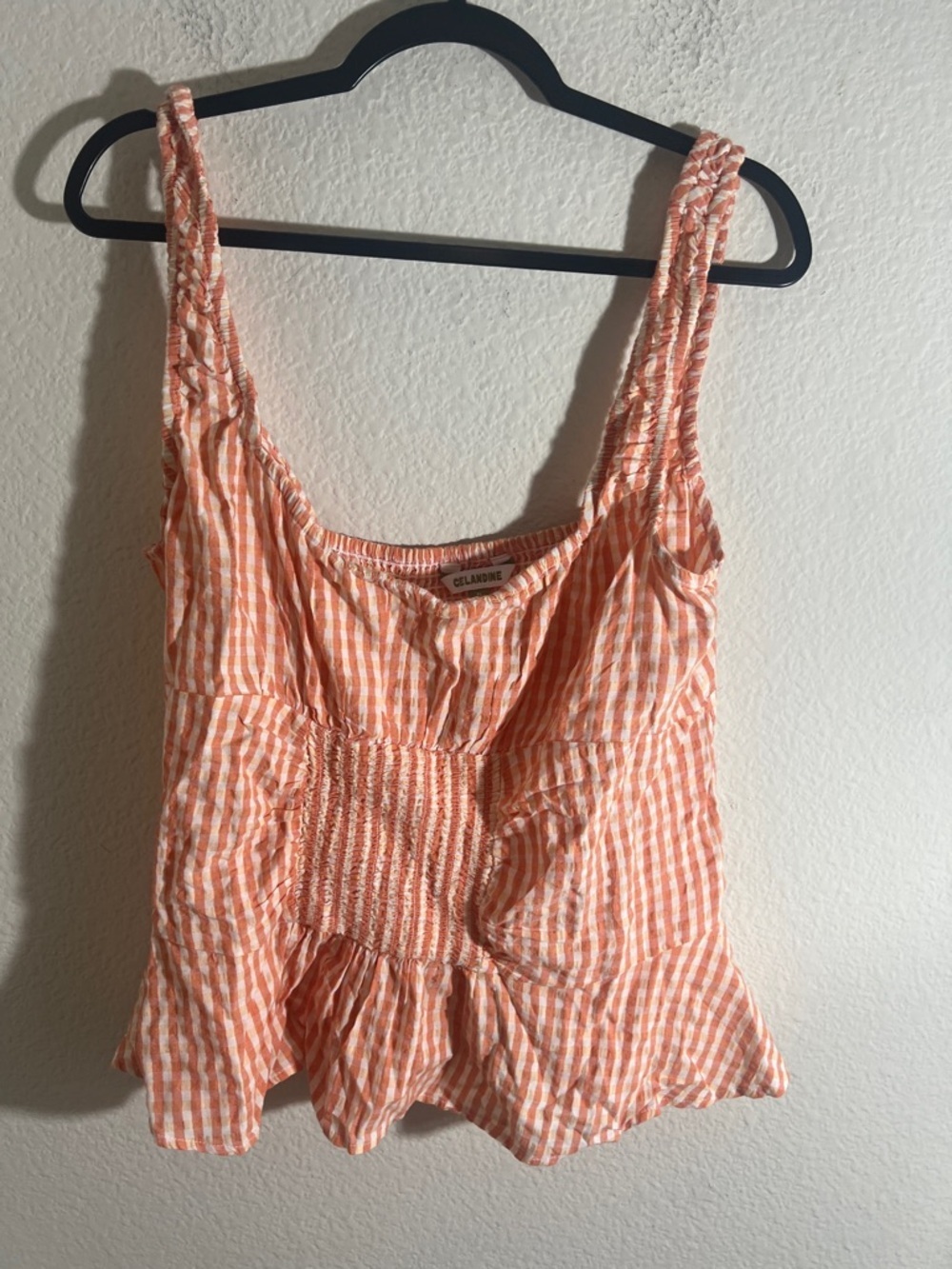 Anthropologie Celandine Lakeside Smocked Tank Sz XL summer cotton nautical - Picture 4 of 7
